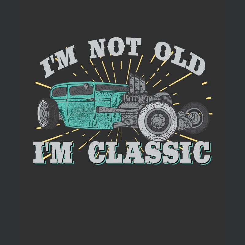 Oldtimer Auto Hotrod Opa Spruch Geschenk