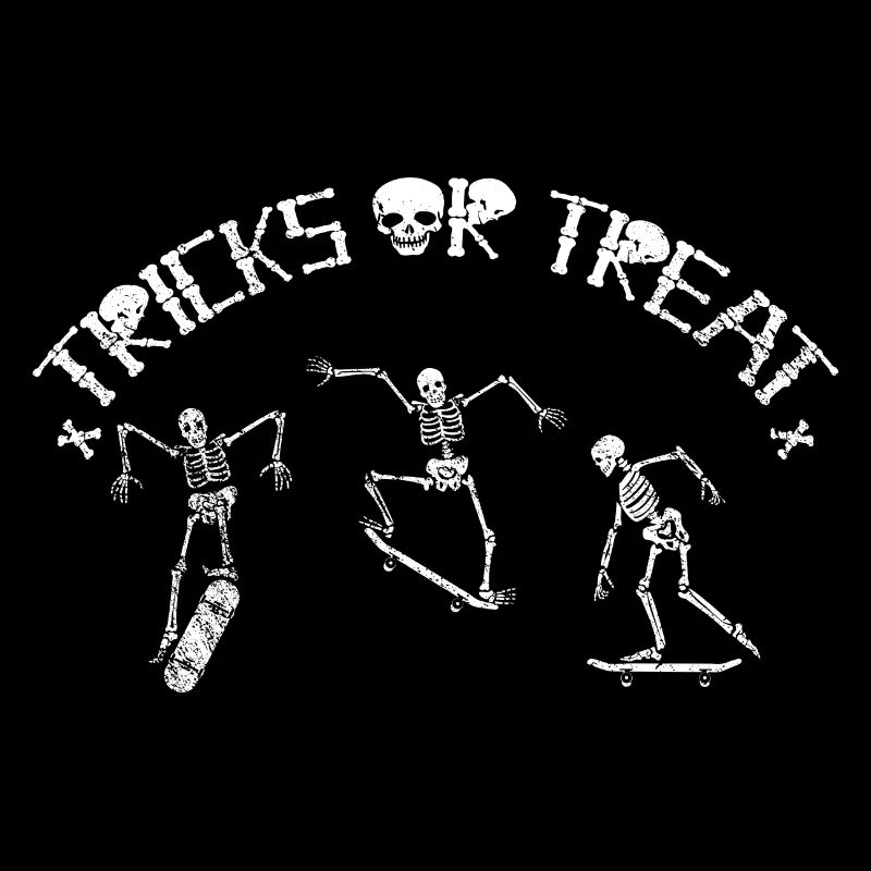 Halloween Skateboard Skeleton Tricks ou Treat