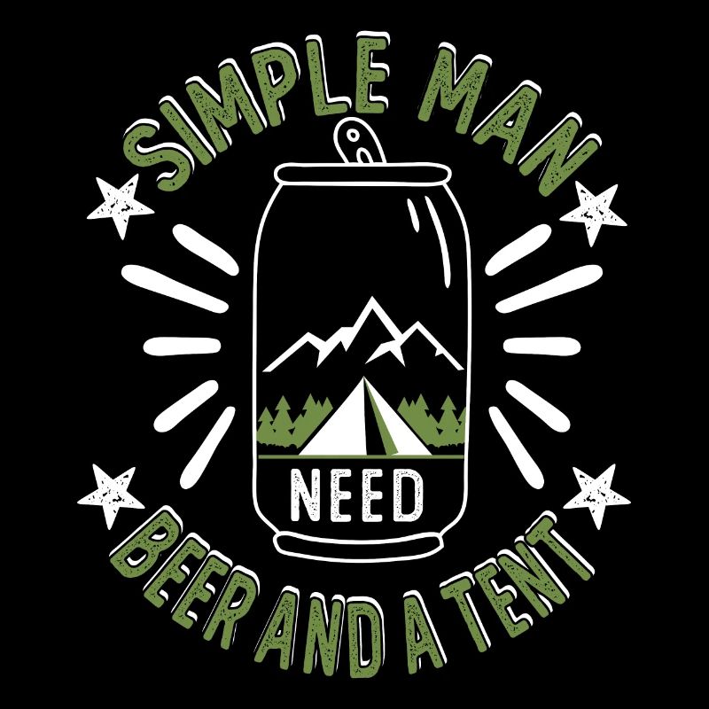 simple man Need beer and a tent