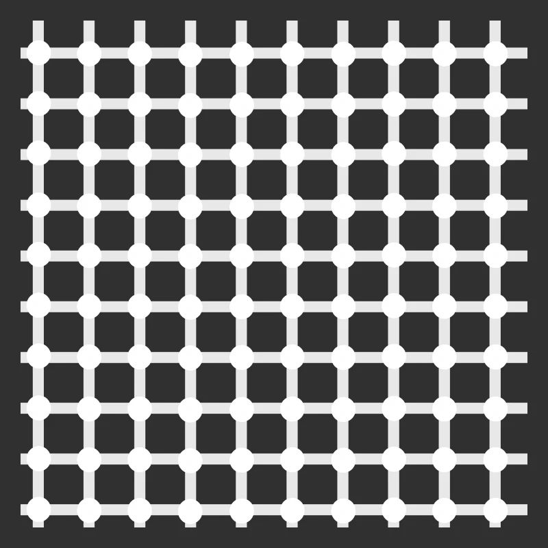 Hermann grid perception illusion optics gift