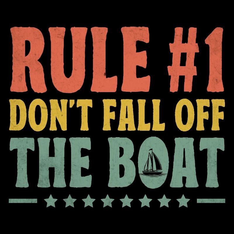 Regel # Fallen Sie nicht vom Boot Paddelboot