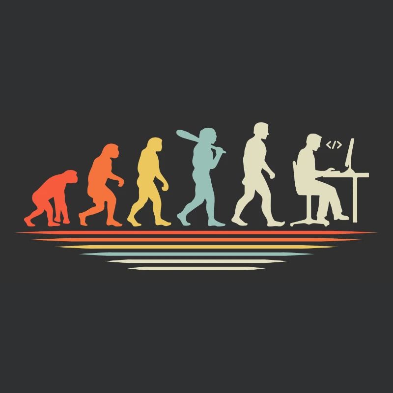 Coffee Coding Evolution Codeur Développeur Nerd Coffe