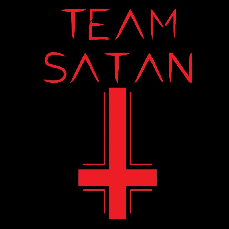 Satan Devil Baphomet Team Satan upside down cross