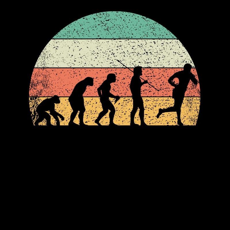 Rugby Vintage Evolution Des Menschen Rugbyspieler