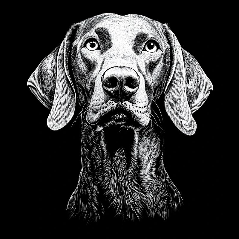 Braque de Weimar Portrait Chien de chasse Chiens de chasse Chiens
