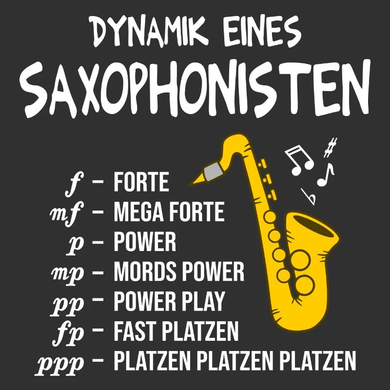 Saxophon Dynamik eines Saxophonisten Blasmusik