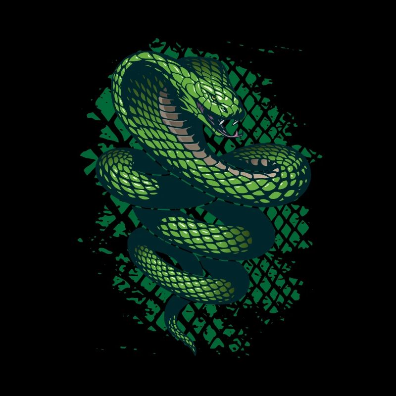 Serpent vert de terrarium reptile