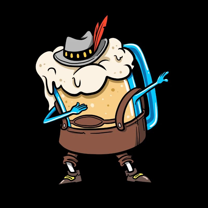 Dabbing Bier Mok Beierse Lederen Broek Bier