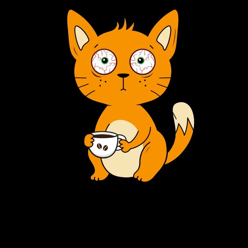 Coffee Caffeine Coffee Drinker Early Riser Cat