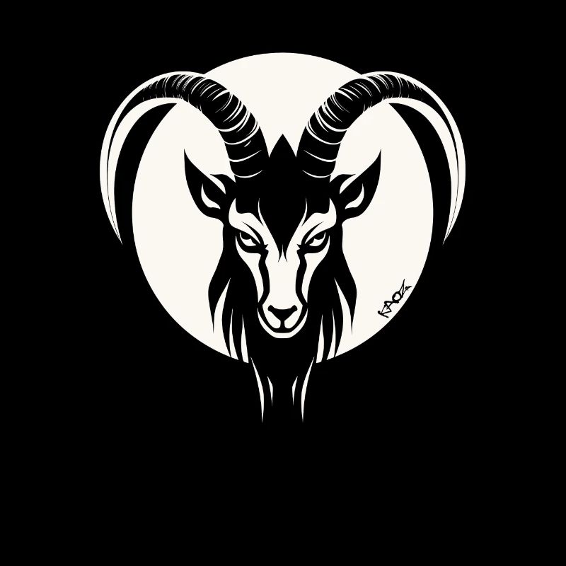 Le motif d’un bouc, d’un bouc