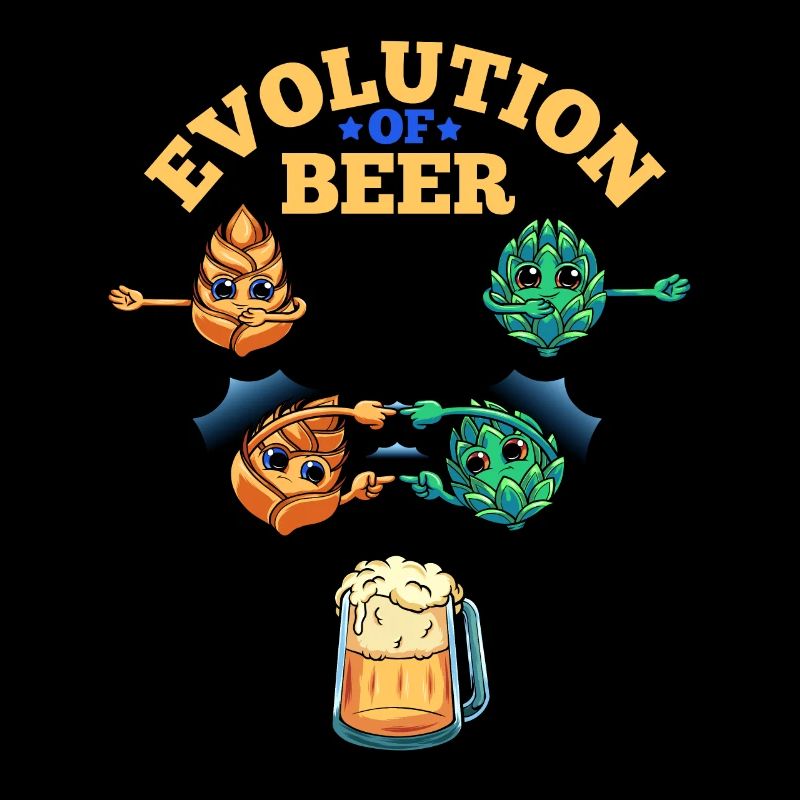 Évolution de la bière Drôle de houblon de bière artisanale