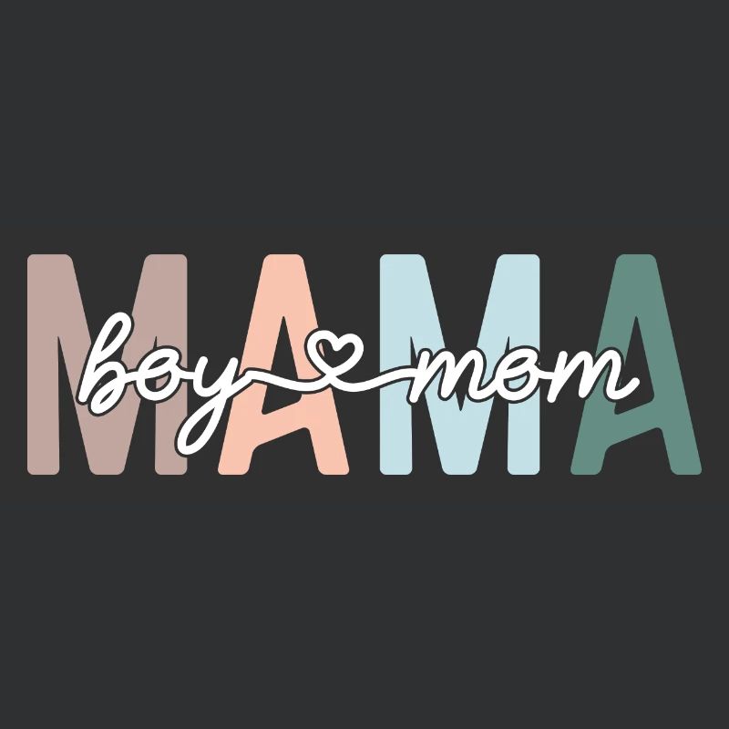 Mama Boy Mom Retro Muttertag