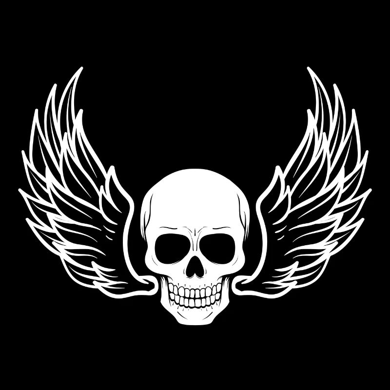 Crâne avec des ailes