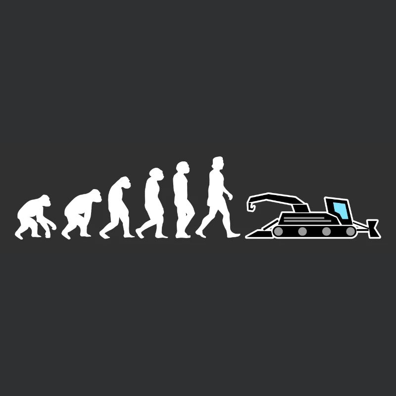 dameuse évolution grue véhicule pente neige