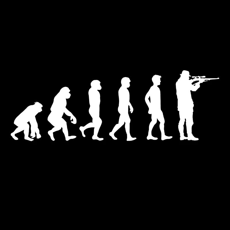 Evolution chasseur chasseur de chemise de chasse cadeau de chasse