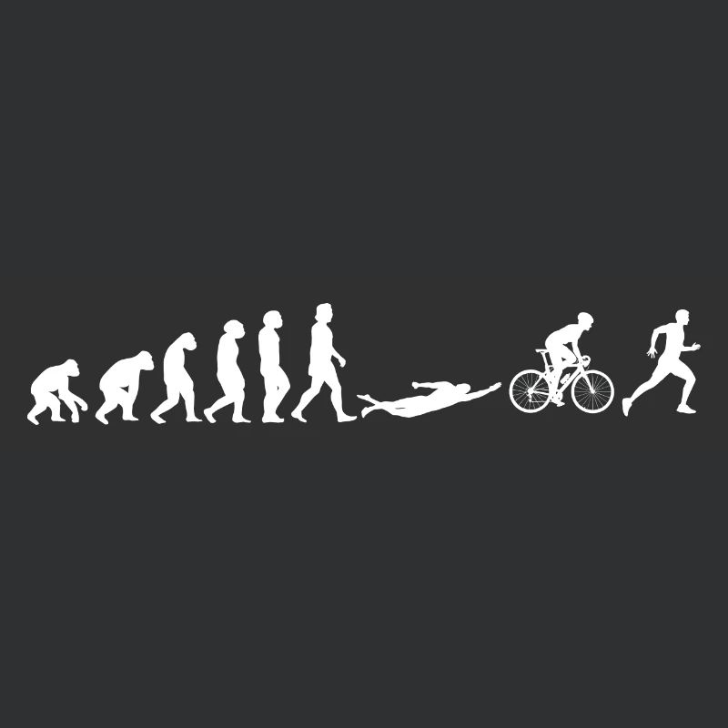 Triathlon Course à pied, natation, cyclisme Evolution