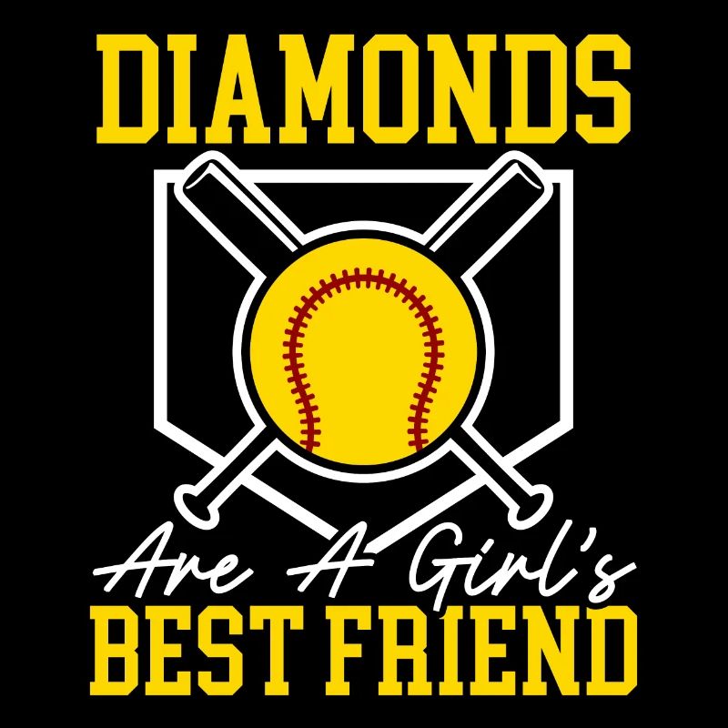 Diamonds sind der beste Freund eines Mädchens Softballspieler