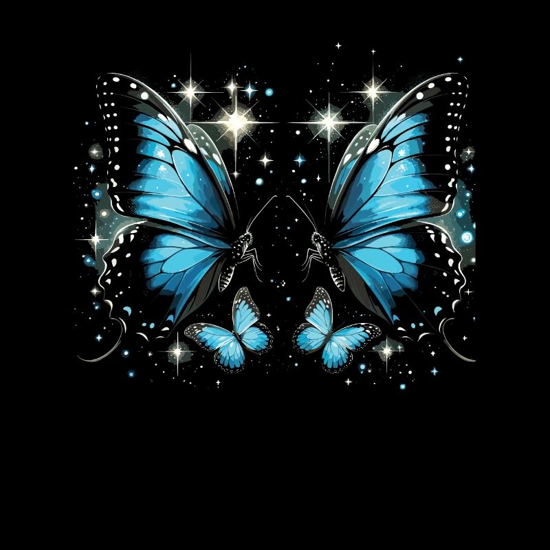 Papillon amoureux insecte insecte bleu Morpho papillon