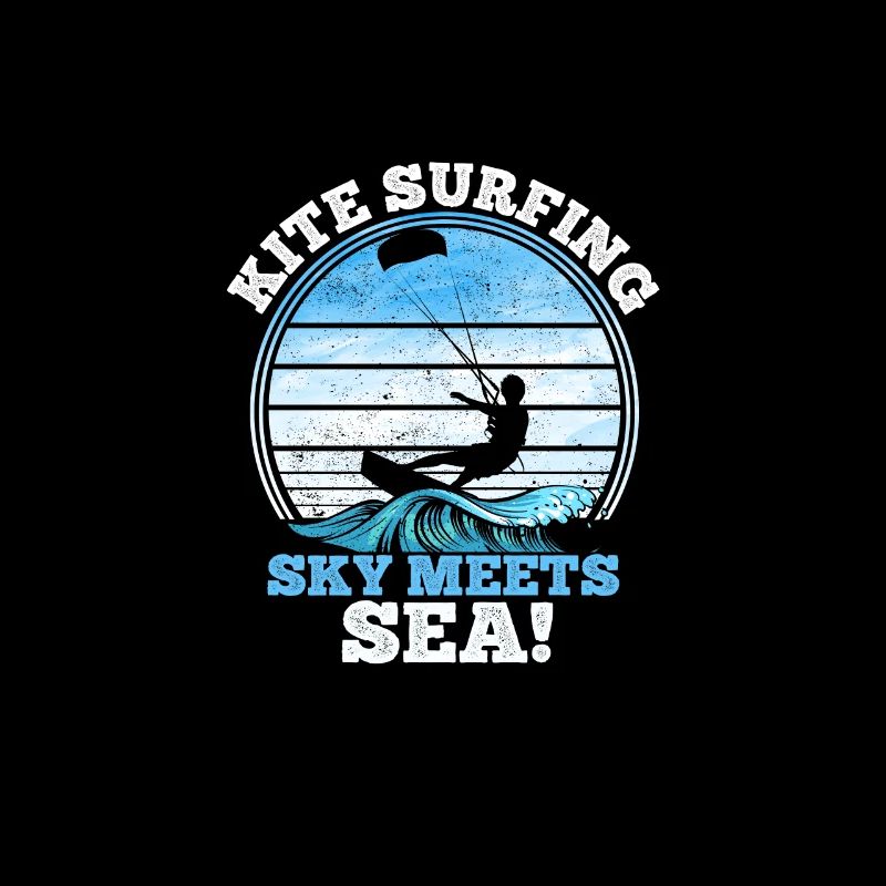 Surfer avec le vent et la mer