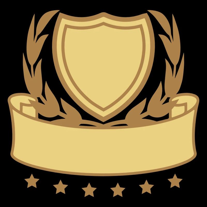 emblem shield wreath banner design logo text write