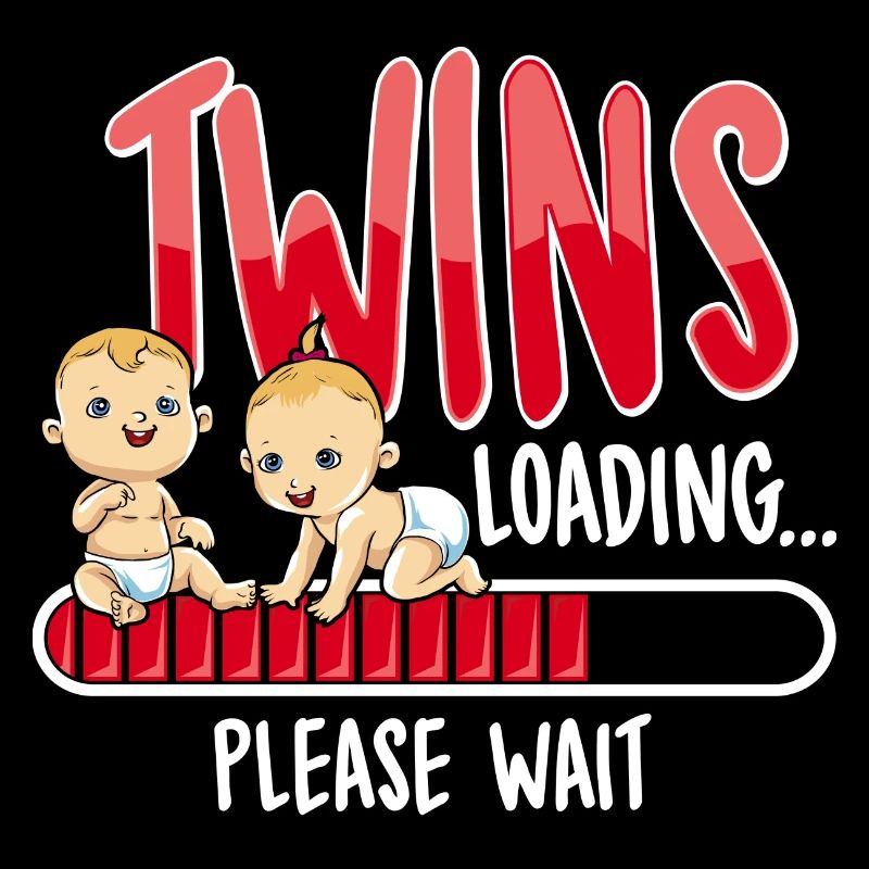 Twins loading Zwillinge Schwangerschaft Lustig