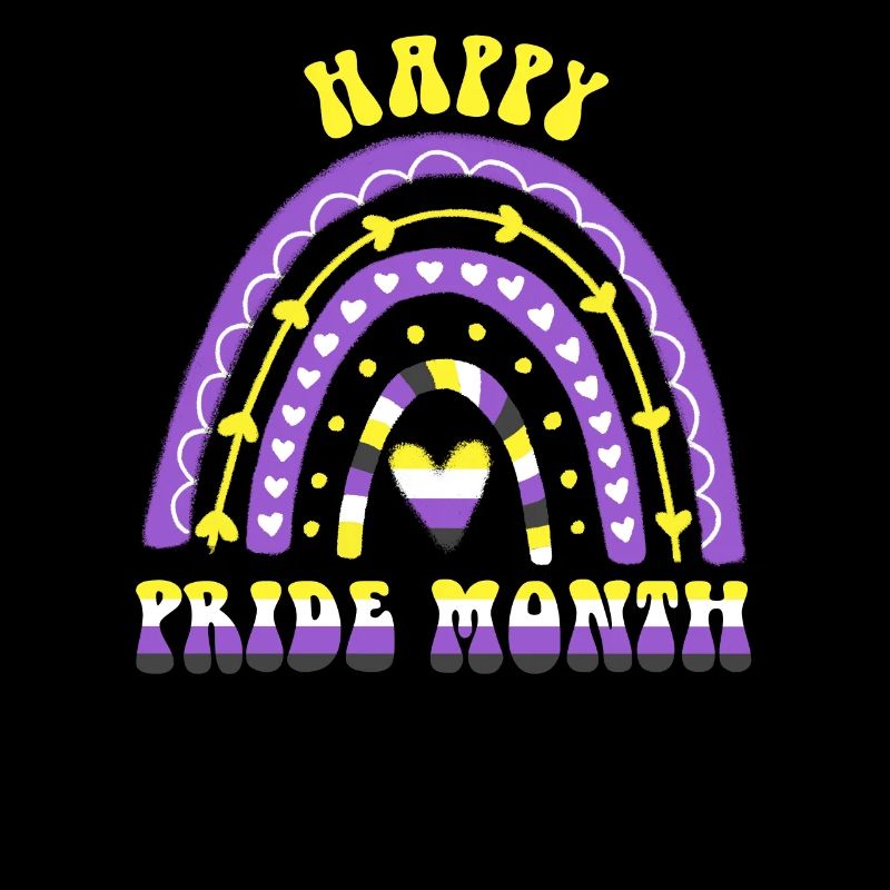 Happy Pride Month Nonbinary Rainbow