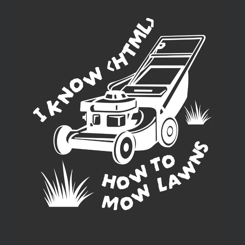 I Know HTML Rasenmäher Garten