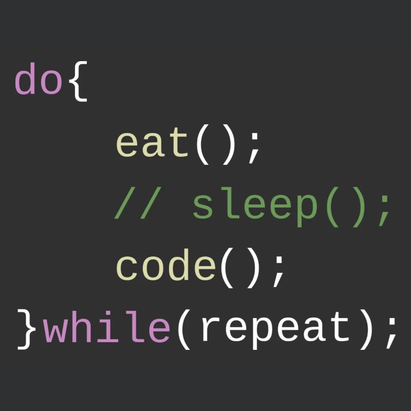 Eat Sleep Code Repeat - Code Design