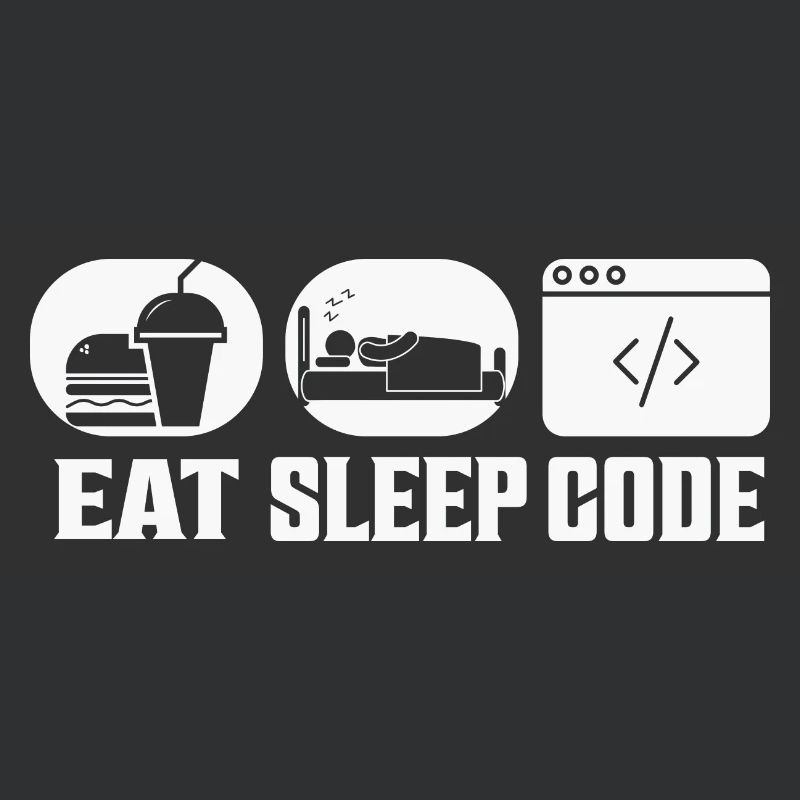 Codage logiciel Eat Sleep Code