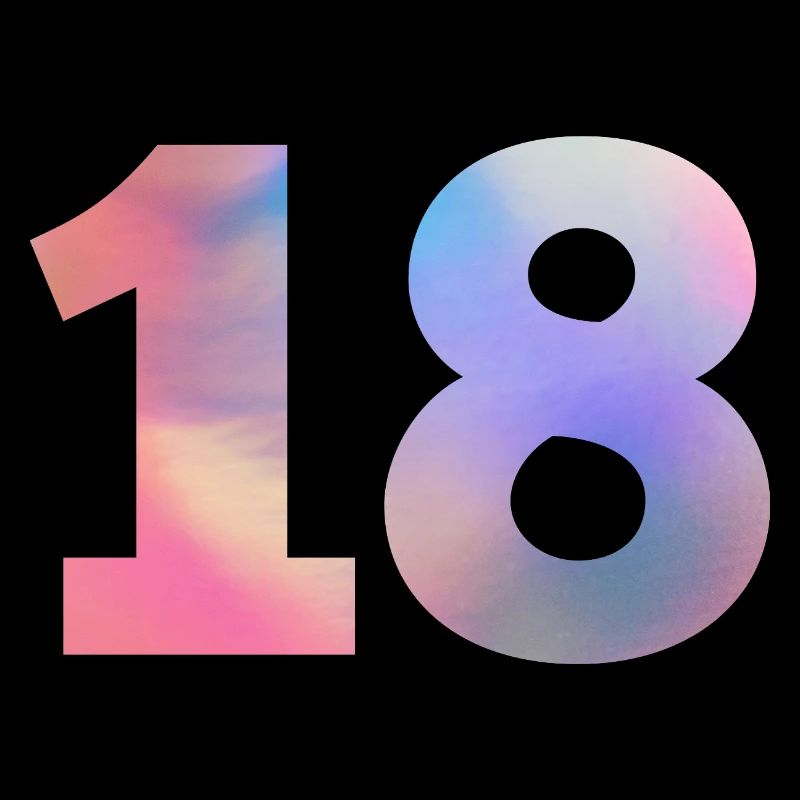 Numéro 18 coloré