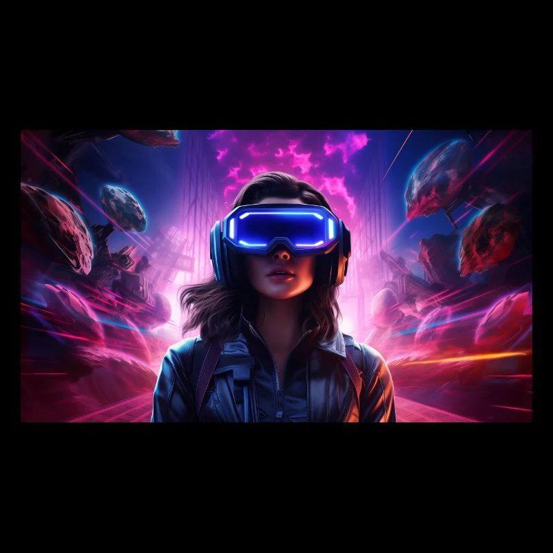 Digitale Träumereien: Eine Frau in virtueller Real