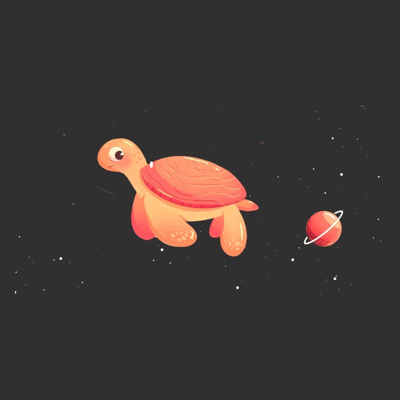 tortue astronaute dans l'espace