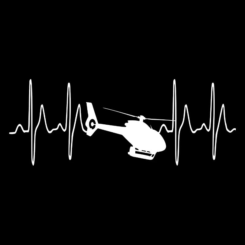 Hubschrauber Helikopter Pilot Herzschlag Geschenk
