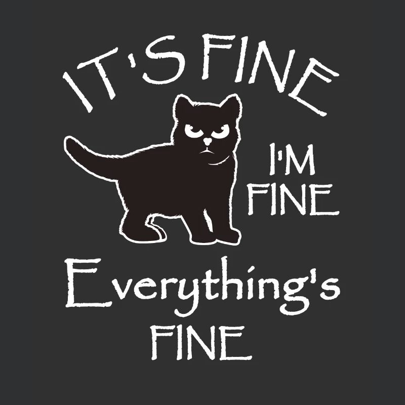 Its Fine Im Fine Everythings Fine Katze Geschenk