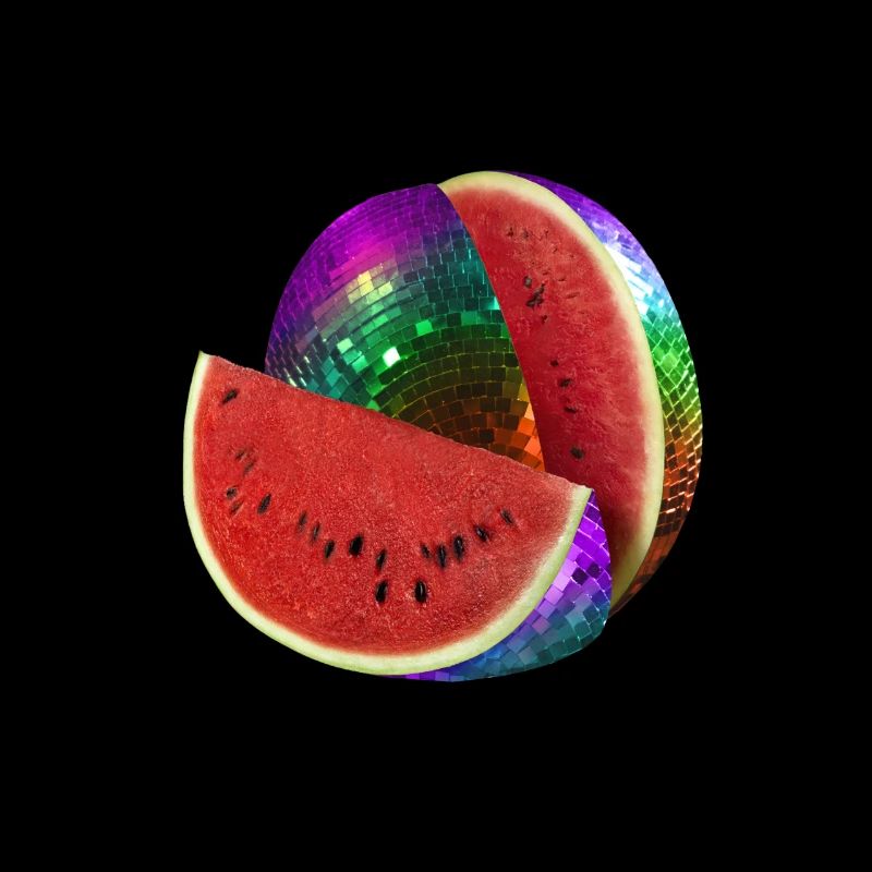 Diskokugel Melone Wassermelone Disko Bier Party