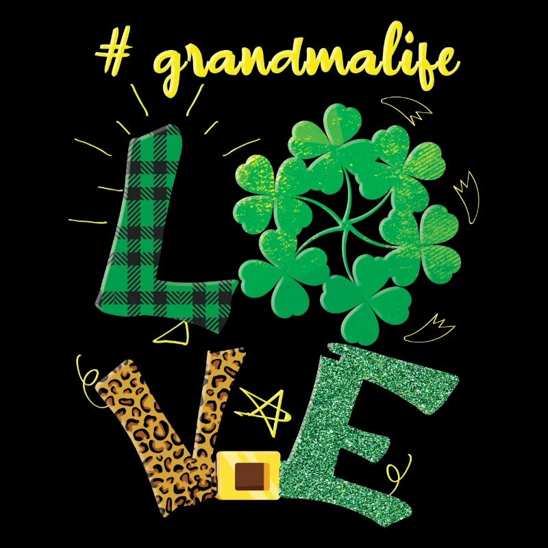Amour Grand-mère Trèfle Saint Patrick Jour