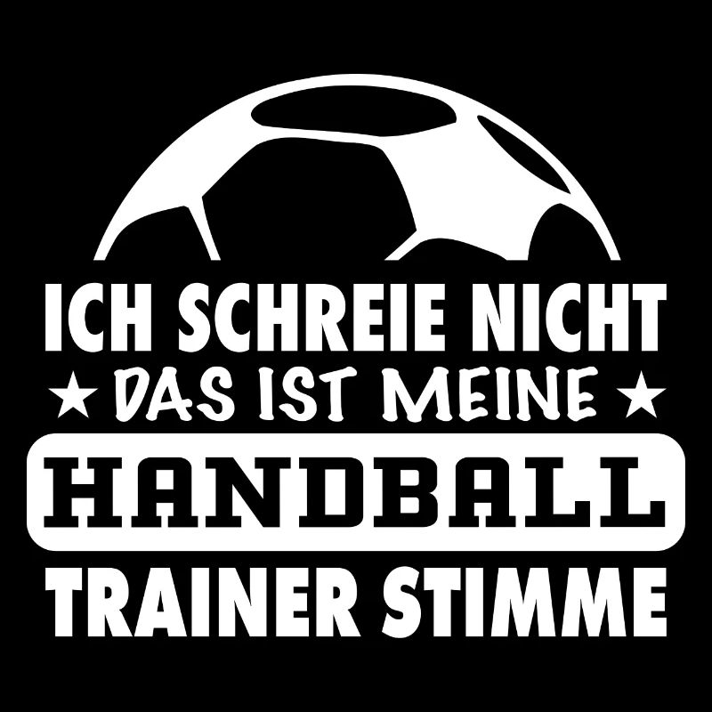 Handball Trainer Stimme lustiger Spruch Geschenk