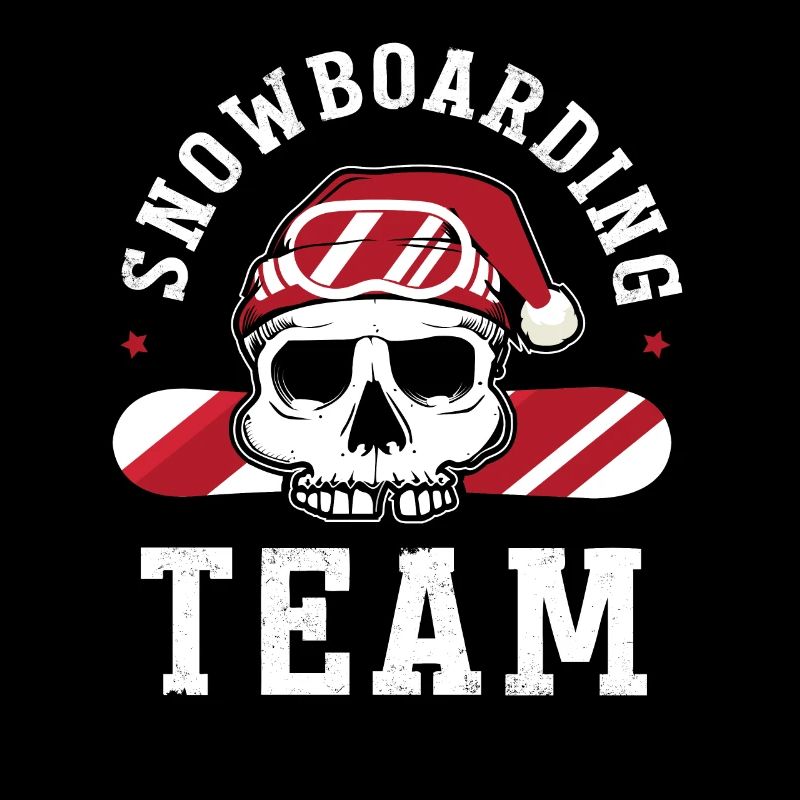 Logo de l'équipe de snowboard avec crâne