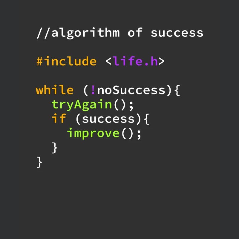 Succès programmeur à succès algorithme