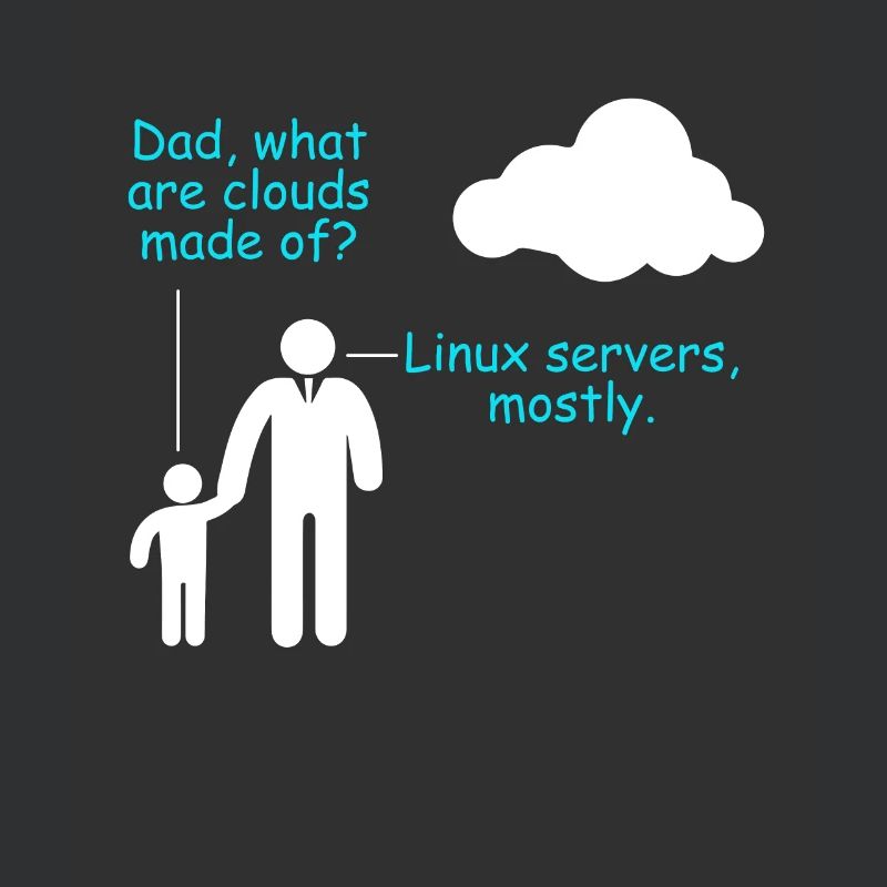 Coder Logiciel Développeur Blague Cloud Linux Server