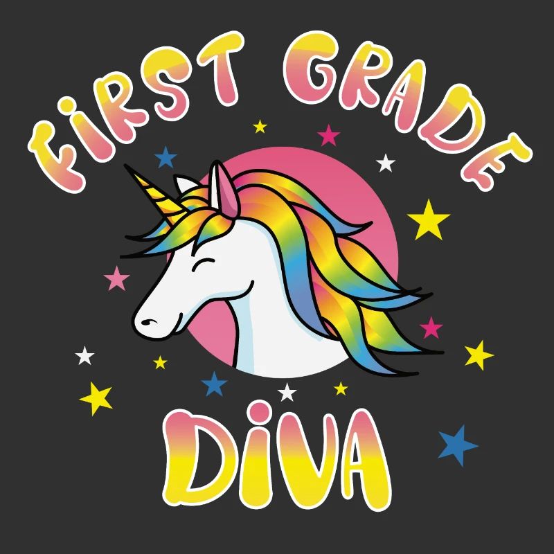 First Grade Diva Einhorn Einschulung Geschenk