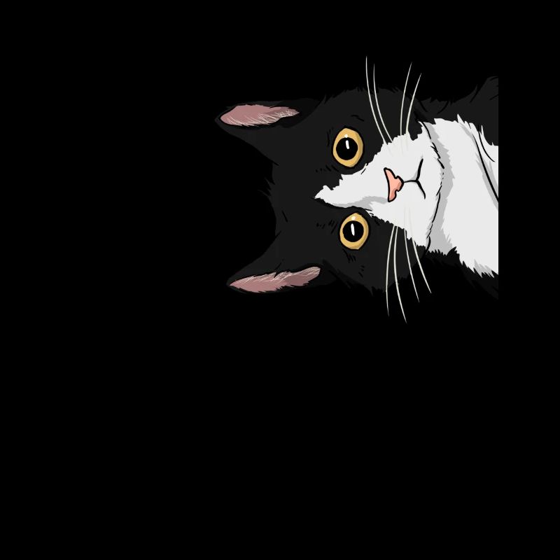 Peeking tuxedo cat Lady Geschenkkatze Mutter Tuxed