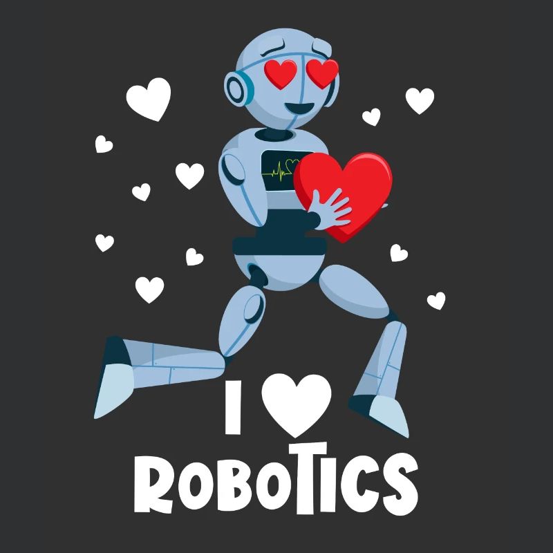 Ich liebe Robotik Red Heart Robot Engineer Robotic