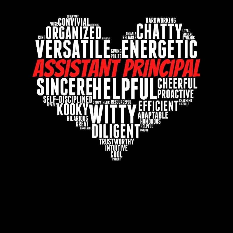 Stellvertretender Schulleiter Word Cloud Heart
