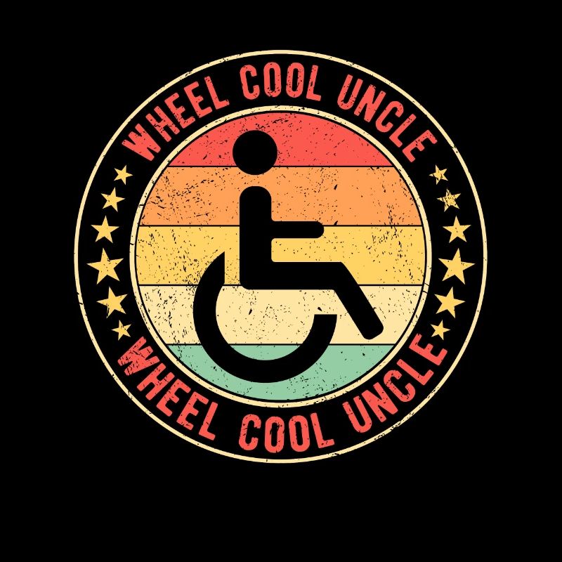 Rollifahrer Rollstuhlfahrer Wheel Cool Uncle