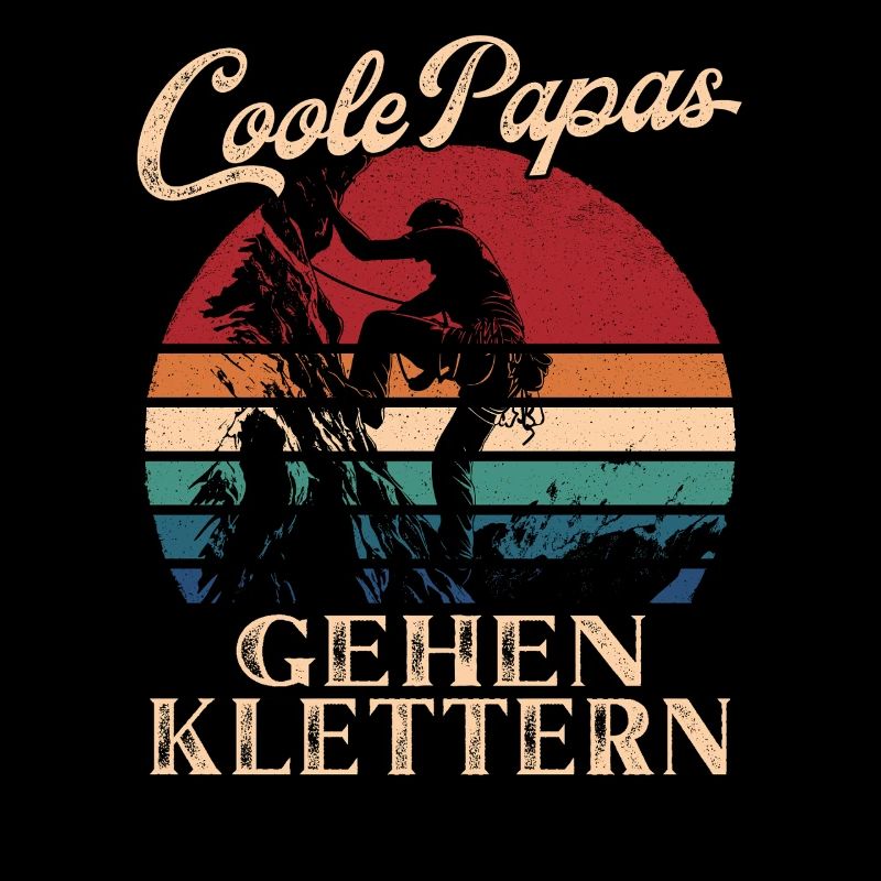 Coole Papas gehen Klettern Retro Vater Geschenk