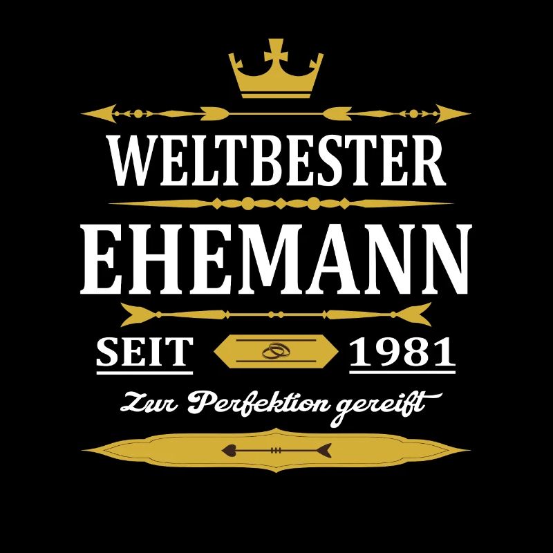 Weltbester Ehemann Seit 1981 Vintage Hochzeitstag