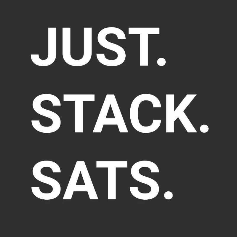 Just Stack Sats I BTC Bitcoin Crypto Geschenk