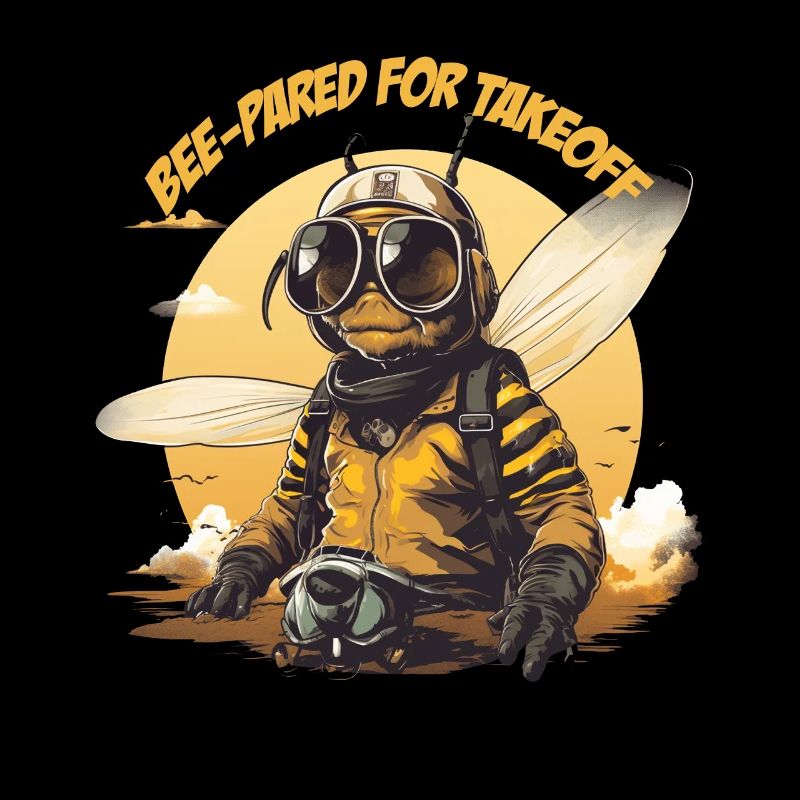 Pilot bee with lettering