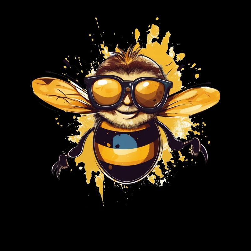Imker Biene mit Brille